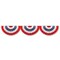 Beistle Club Pack of 12 Patriotic Bunting Double-Sided Paper Cut-outs - 6'